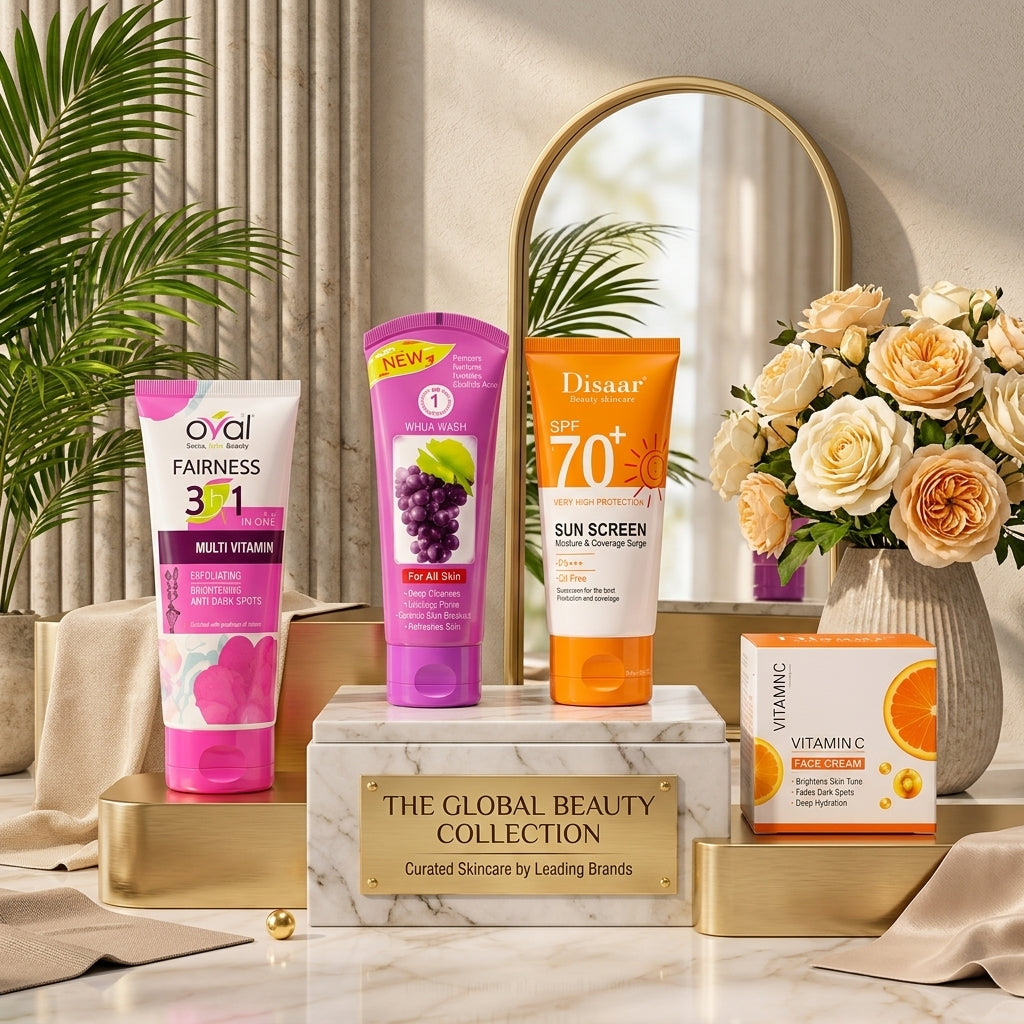 Glow & Protection Skincare Deal – SPF 70, Face Wash & Vitamin C Cream Bundle